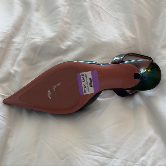 Amina Muaddi Camelia Crystal Halter Slingback mules 38 - Picture 7 of 7